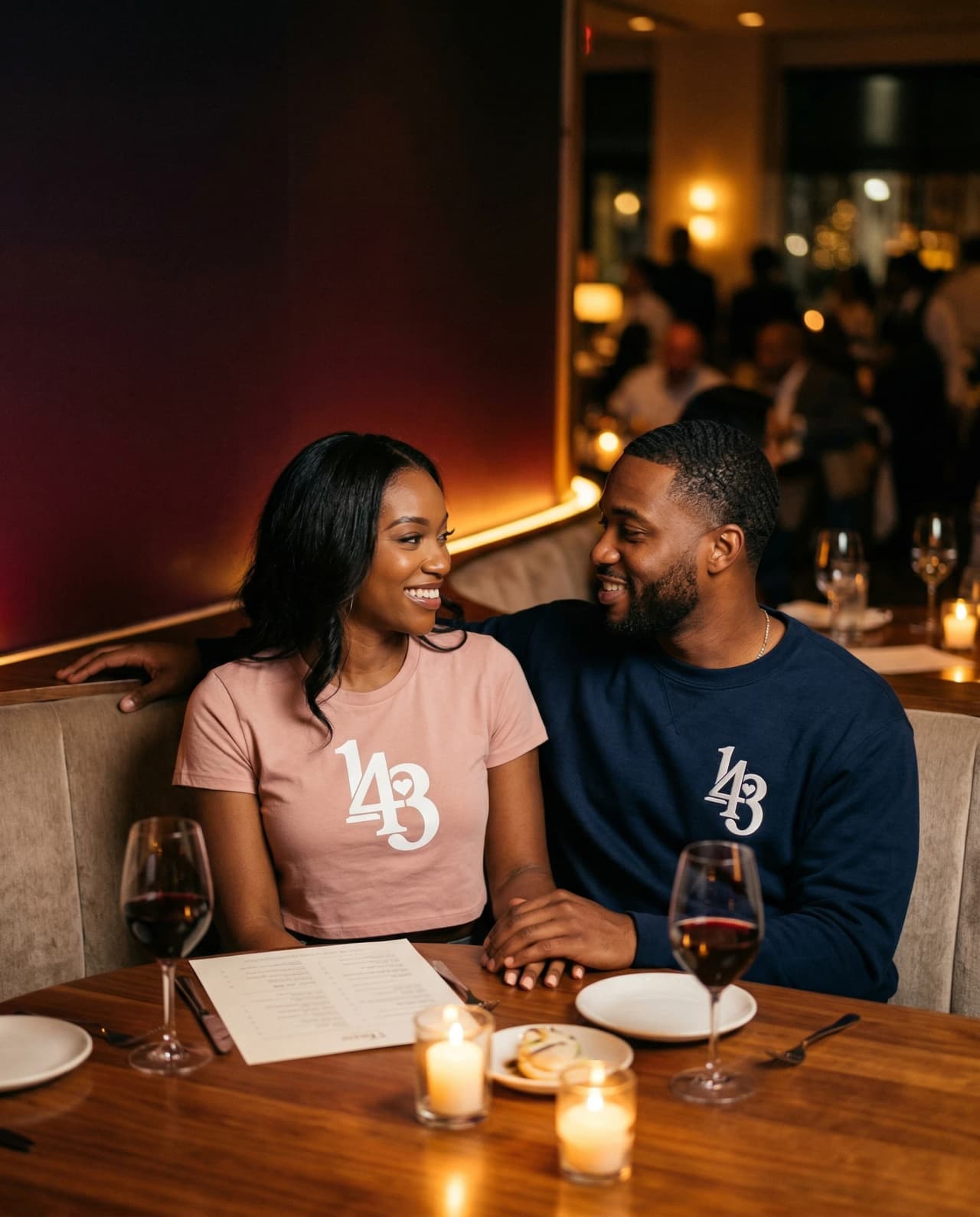 Date night in matching ONE4THREE fits